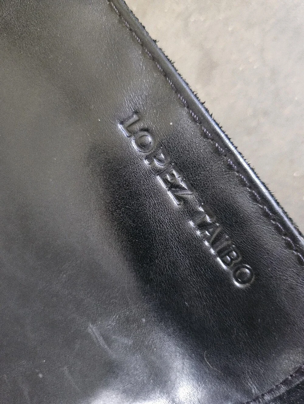 Lopez Taibo Soft Black Leather Briefcase 16x12 Men's Business Travel Bag - Strap